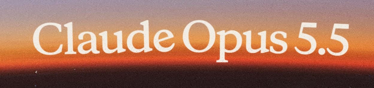 Claude Opus 5.5 vor einem orangefarbenen Horizont
